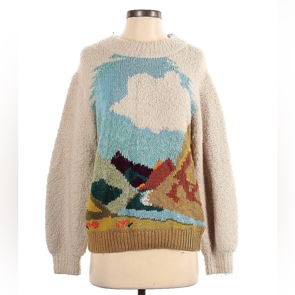 Anthropologie Sweaters - Lovliest Landscape Sweater Sleeping on Snow by Anthropologie